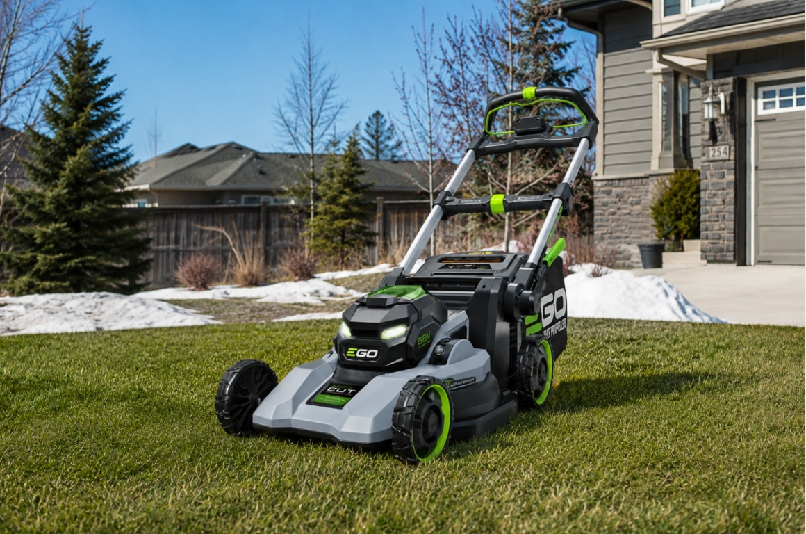 self-propelled battery-powered lawn mower